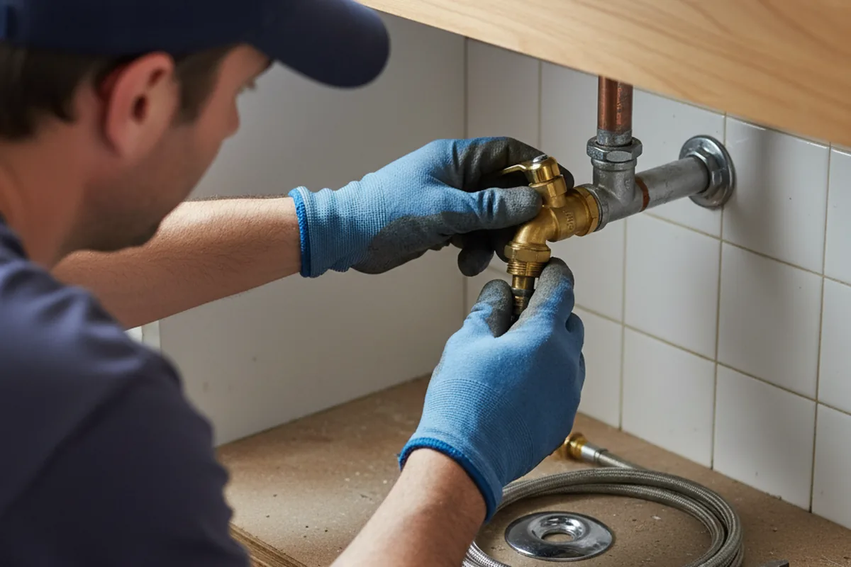 Shutoff valve and fitting work during Emergency Plumbing in Preston